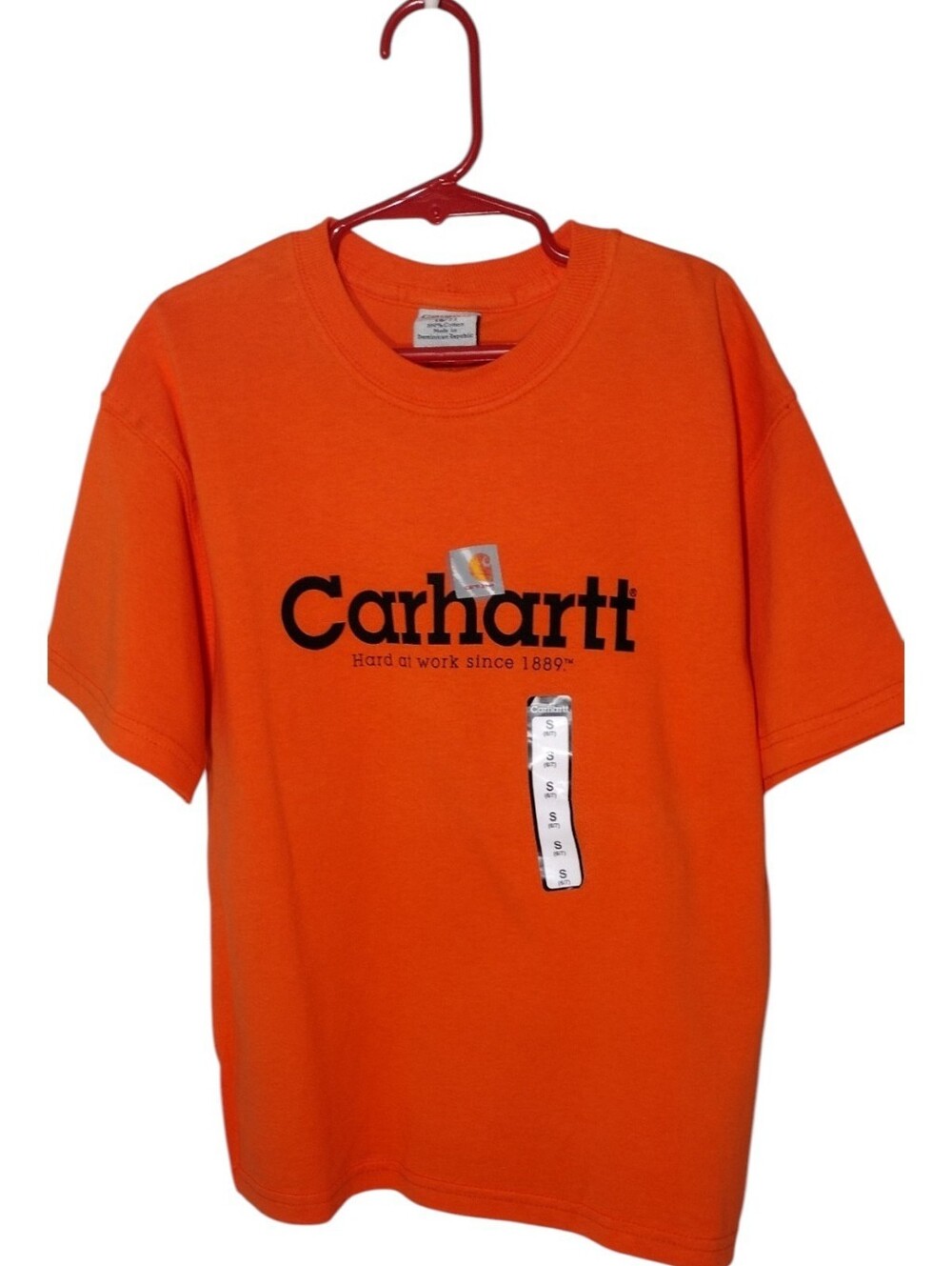 Carhartt Tshirt Orange Y2K Vintage Boys Size S 6/7